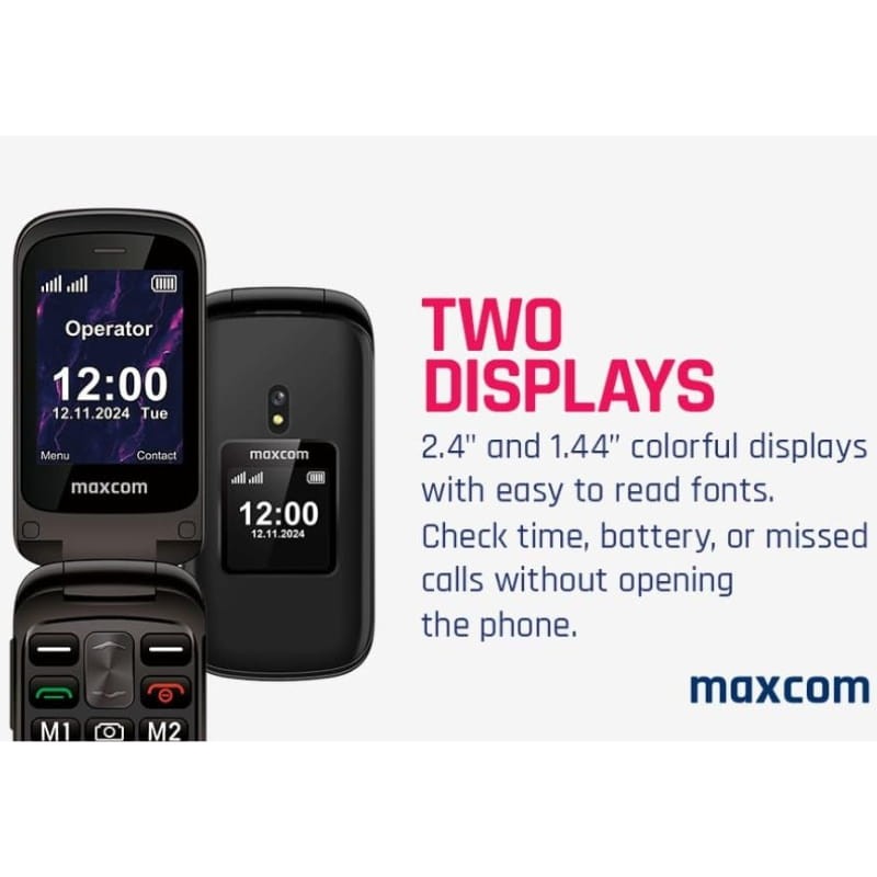 Maxcom MM834 4G Dual SIM Negro - doble pantalla
