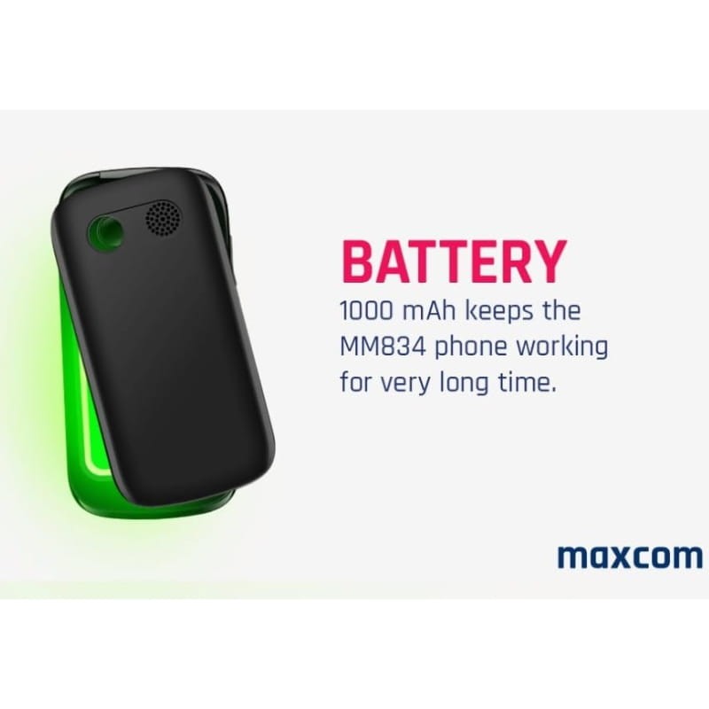 Maxcom MM834 4G Dual SIM Negro - capacidad de la batería