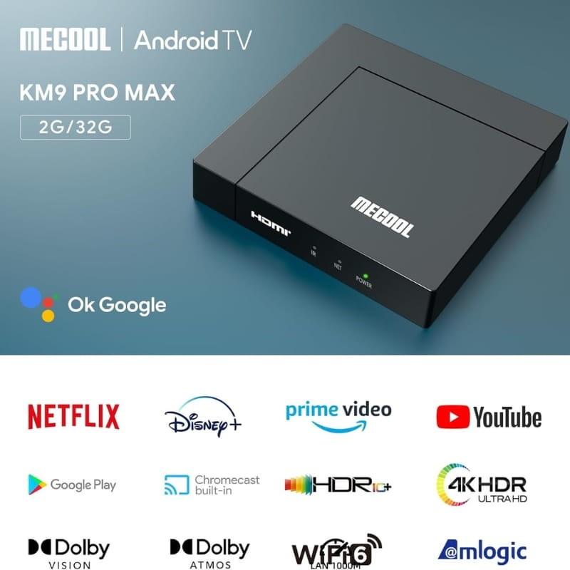 Mecool KM9PRO MAX 2GB/32GB Android 12 - funciones principales