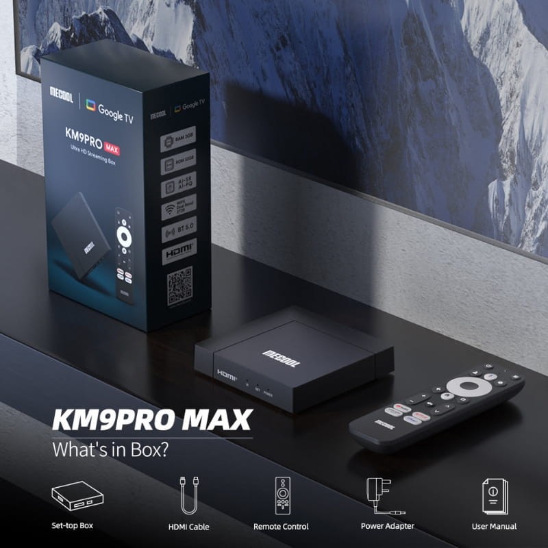 Mecool KM9PRO MAX 2GB/32GB Android 12 - contenido de la caja