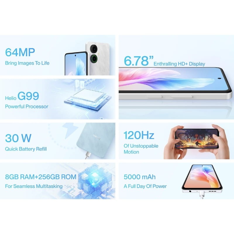 Meizu Note 21 Pro 8GB/256GB Branco - funções principais