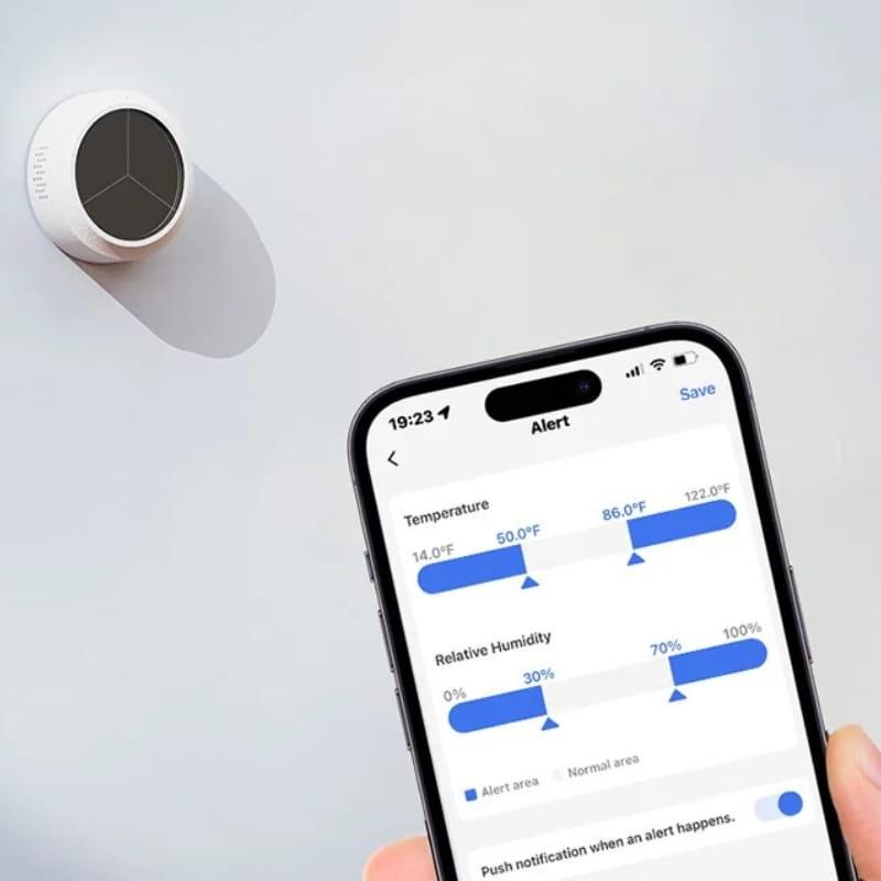Meross MS100FHHK Blanco - Kit de Hub + Sensor de Temperatura / Humedad - aplicación compatible