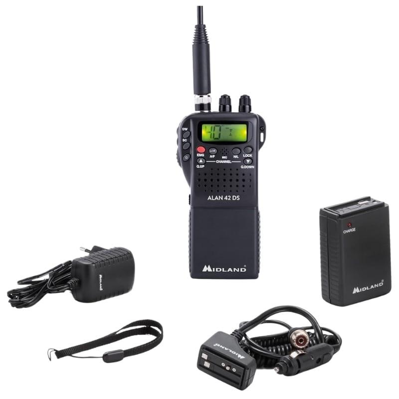 Midland Alan 42 DS - Radio CB Portátil - contenido de la caja