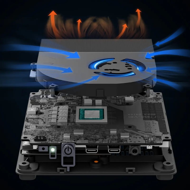 Minisforum Venus UM790 Pro AMD Ryzen 9 7940HS 32GB/512GB SSD Gris - Mini PC Ventilación interna