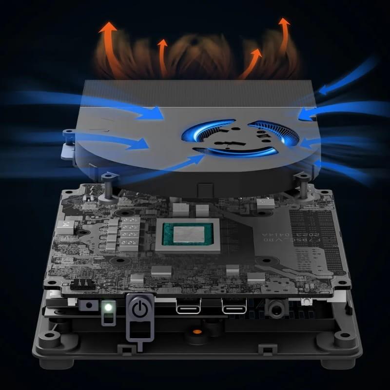 Minisforum Venus UM790 Pro AMD Ryzen 9 7940HS 32GB/512GB SSD Gris - Mini PC Ventilación interna