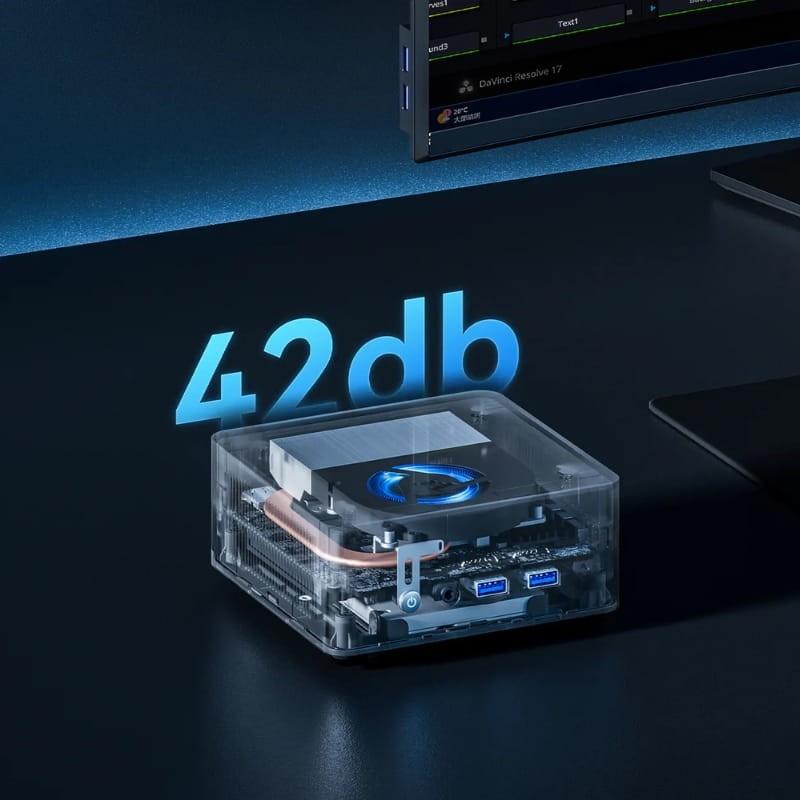 Minisforum Venus UN1290 Intel Core i9-12900HK 32GB/1TB SSD Plata - nivel de ruido