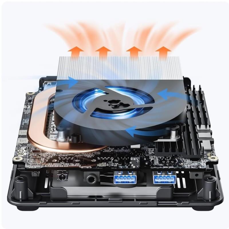 Minisforum Venus UN1290 Intel Core i9-12900HK 32GB/1TB SSD Plata - disipación de calor