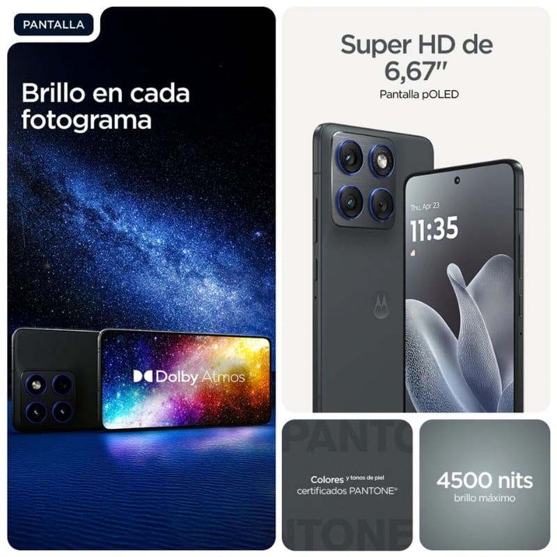 Motorola Edge 70 5G 12Go/512Go Double SIM Gris - écran
