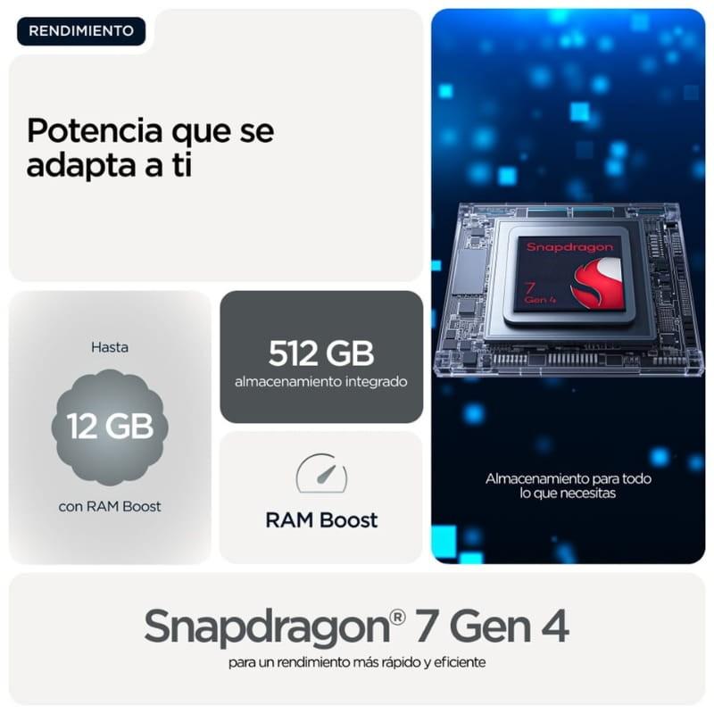 Motorola Edge 70 5G 12Go/512Go Double SIM Gris - processeur et mémoire