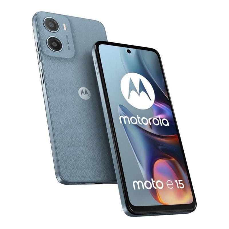 Motorola Moto E15 2GB/64GB Azul - Teléfono Móvil - ambos lados