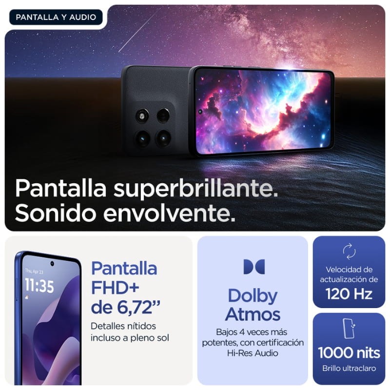 Motorola Moto G56 5G 8Go/256Go Bleu - écran