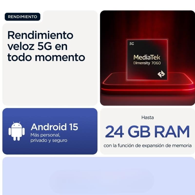 Motorola Moto G56 5G 8Go/256Go Bleu - processeur et mémoire