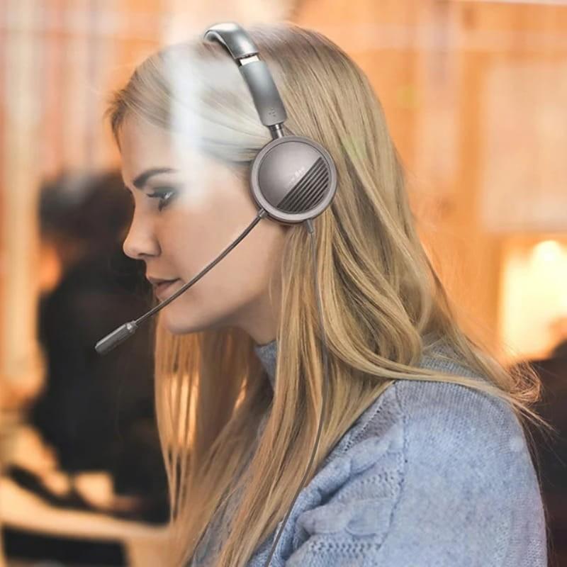 New Bee NB-H360 Noir - Casque d'écoute avec microphone - placement sur l'oreille