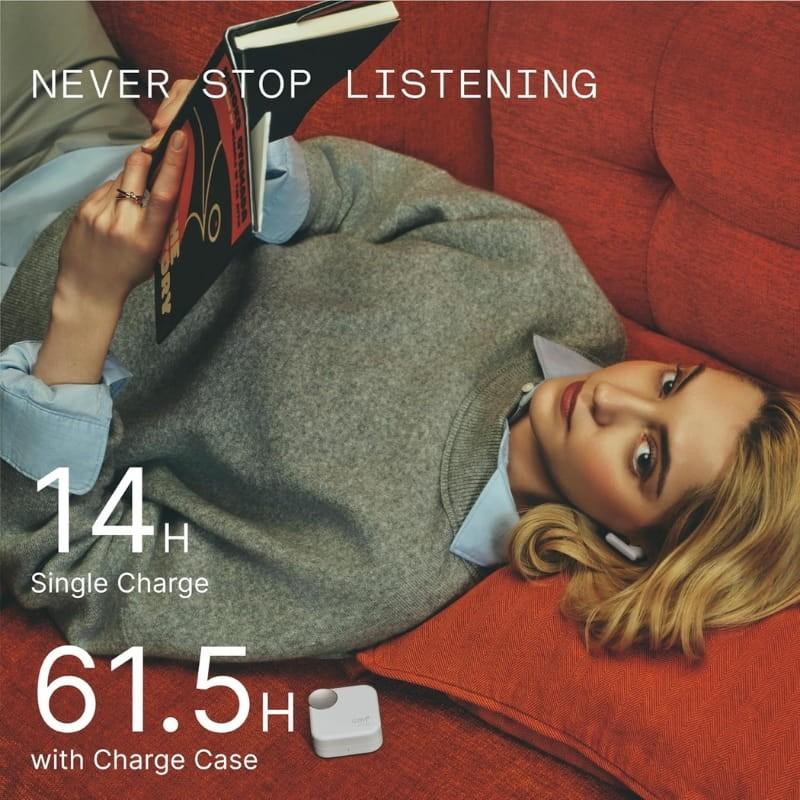 Nothing CMF Buds 2 Plus ANC Cinzento Claro - duração da bateria