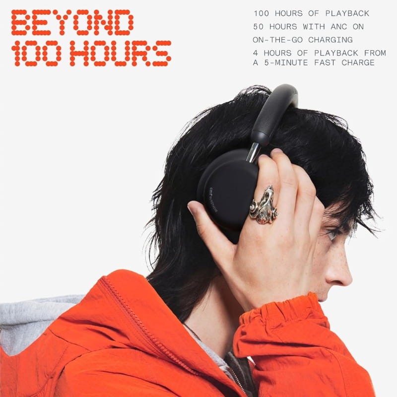 Nothing CMF Headphone Pro ANC Cinzento Claro - bateria