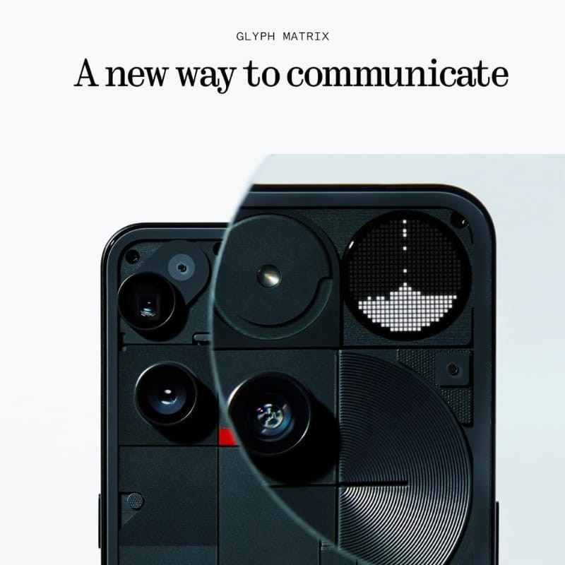 Nothing Phone 3 5G 16GB/512GB Negro - pantalla glyph matrix