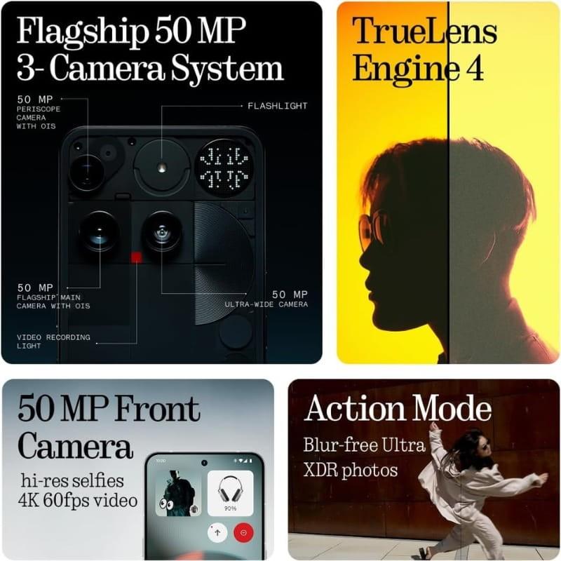 Nothing Phone 3 5G 16GB/512GB Negro - sistema de cámaras