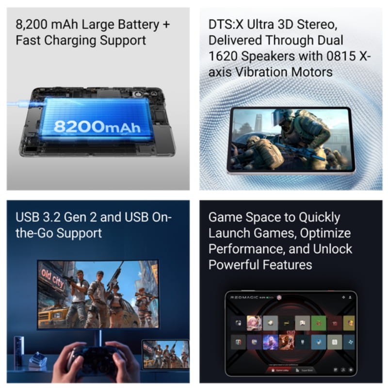 Nubia Redmagic Astra 9,06 pouces 12Go/256Go WiFi Noir - funciones adicionales