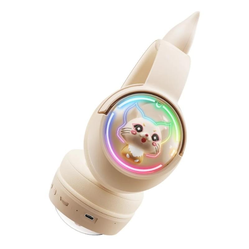 ONIKUMA B5 RGB Beige - Auriculares Gaming - vista a 45 grados