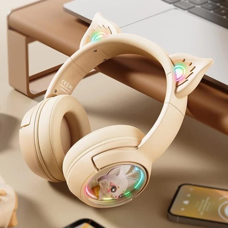 ONIKUMA B5 RGB Beige - Auriculares Gaming - conectividad multiplataforma