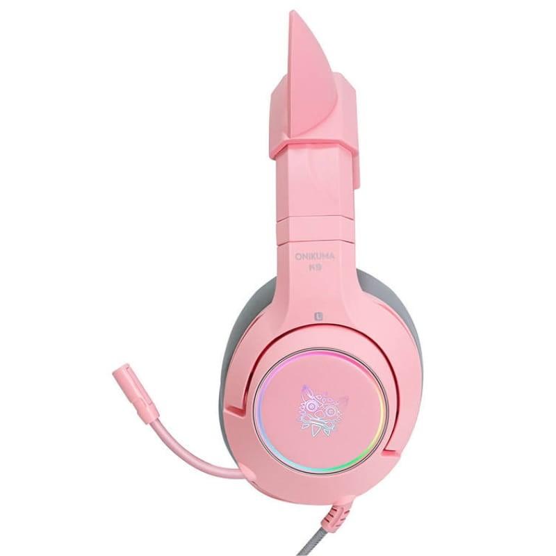 ONIKUMA K9 RGB Rosa - Auriculares Gaming - vista lateral
