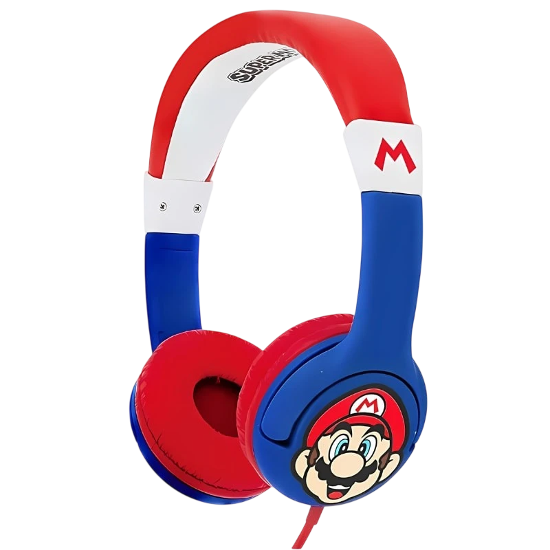 OTL Super Mario Azul/Rojo - Auriculares para niños