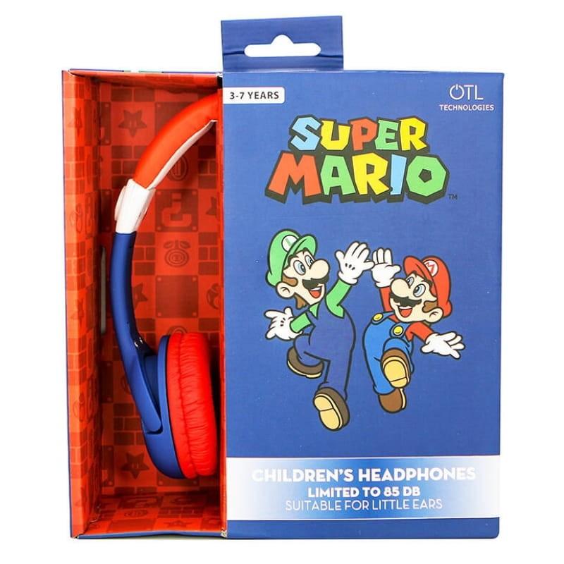 OTL Super Mario Azul/Rojo - Auriculares para niños - embalaje
