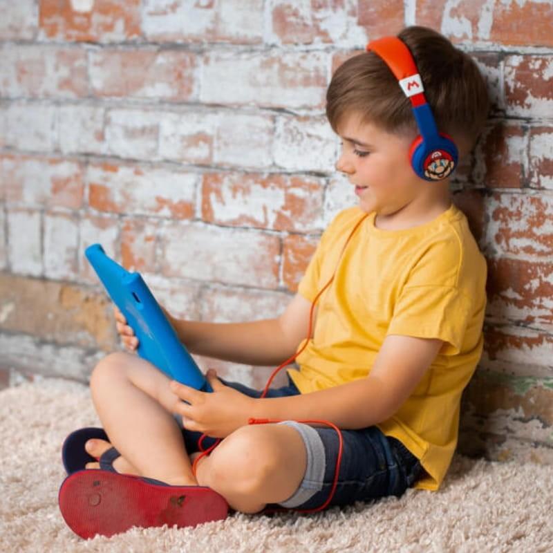 OTL Super Mario Azul/Rojo - Auriculares para niños - conexión por cable