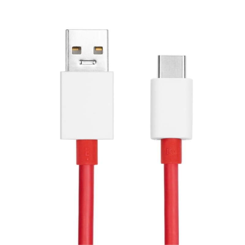 OnePlus SUPERVOOC Cable USB-A a Tipo-C 100cm Rojo - fichas del cable
