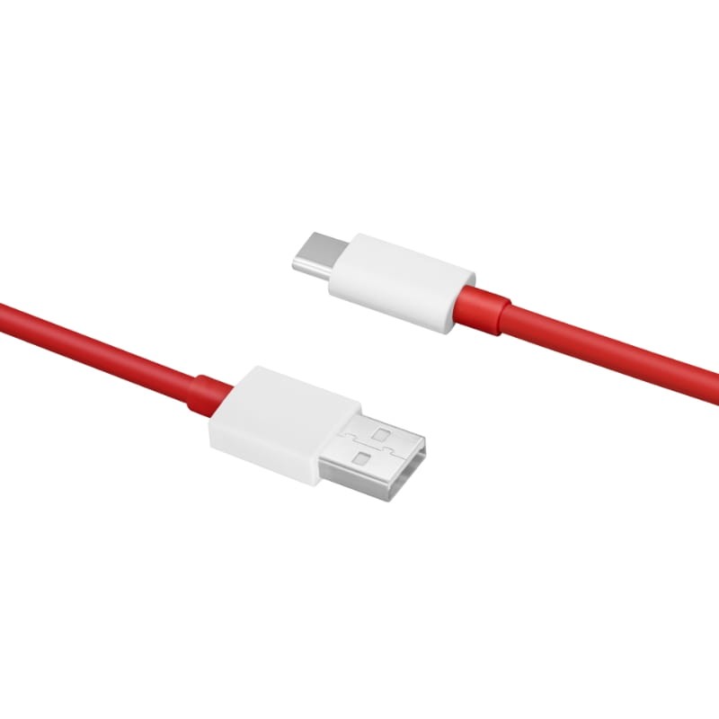 OnePlus SUPERVOOC Cable USB-A a Tipo-C 100cm Rojo - cable de carga