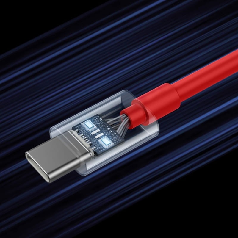 OnePlus SUPERVOOC Cable USB-A a Tipo-C 100cm Rojo - estructura interna