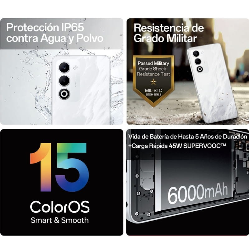 Oppo A5 4G 4GB/128GB Púrpura - características principales