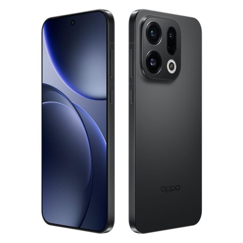 Oppo Find X9 5G 16 GB/512 GB Preto com tela ampla bordas finas, acabamento fosco e módulo de câmera tripla quadrado com flash integrado