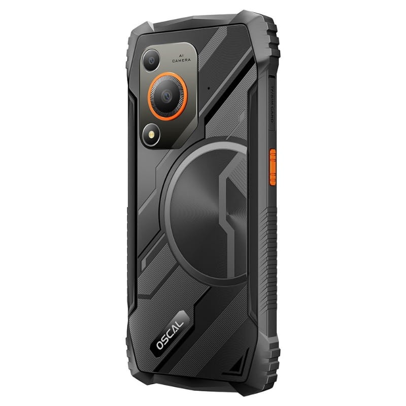 Oscal Marine 1 4GB/128GB Negro Rugged - vista trasera a 45 grados