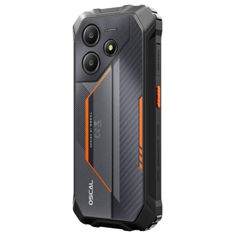 Oscal Marine 2 8GB/256GB Laranja Rugged - vista traseira a 45 graus