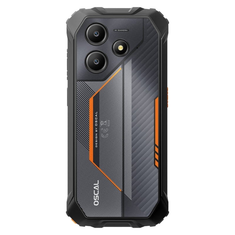 Oscal Marine 2 8GB/256GB Laranja Rugged - vista traseira