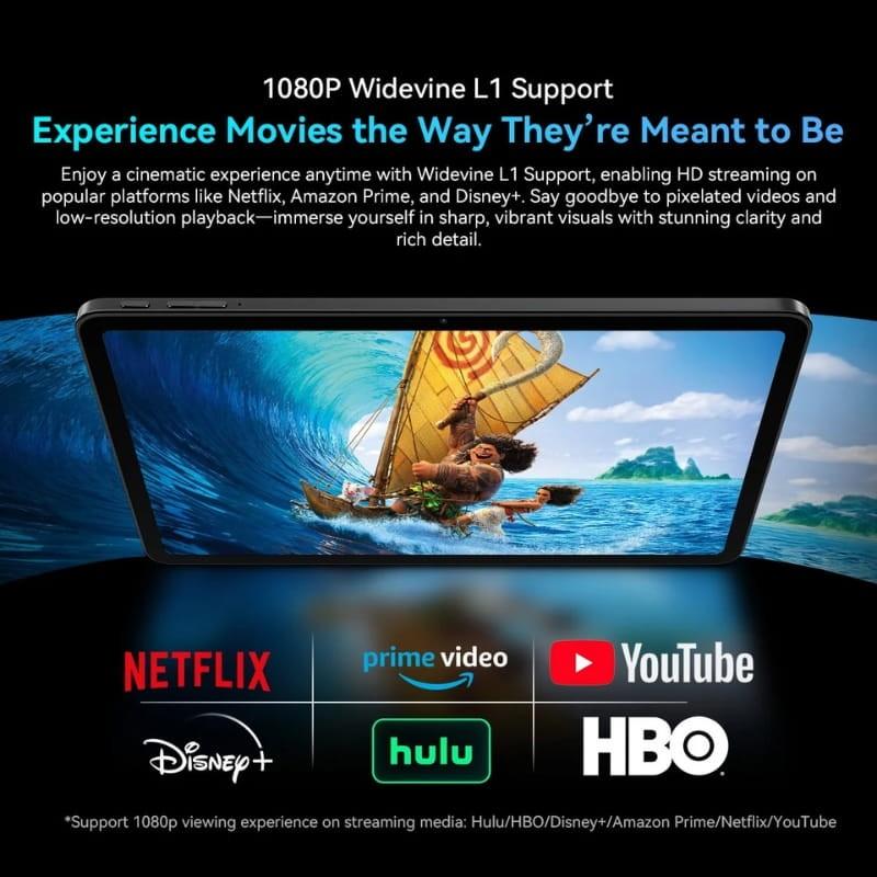 Oscal Pad 100 12 polegadas 8GB/256GB WiFi+4G Cinzento - suporta Widevine L1