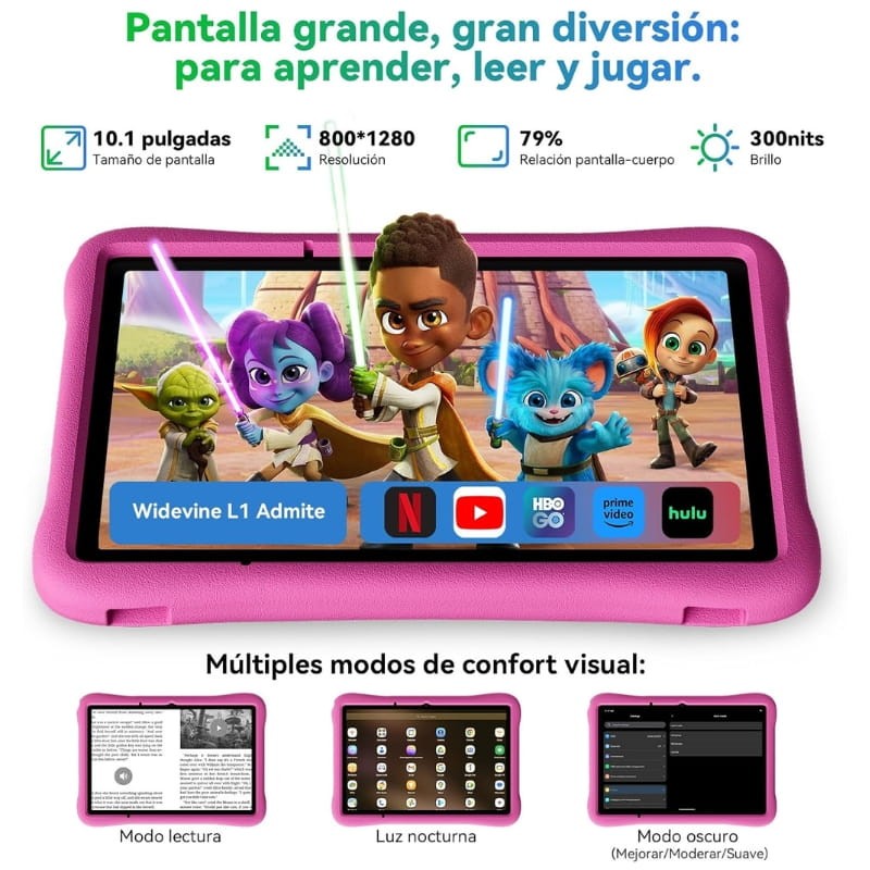 Oscal Pad 60 Kids 10,1 4Go/128Go WiFi Bleu - caractéristiques de l'écran