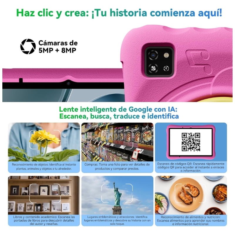 Oscal Pad 60 Kids 10,1 4Go/128Go WiFi Bleu - système de caméra