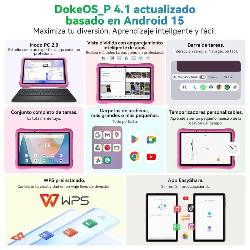 Oscal Pad 60 Kids 10,1 4Go/128Go WiFi Bleu - système d'exploitation