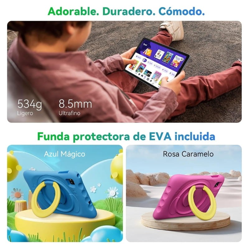 Oscal Pad 60 Kids 10,1 4Go/128Go WiFi Bleu - conception durable