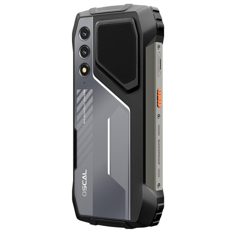 Oscal Pilot 1 6GB/256GB Preto Rugged - vista traseira a 45 graus
