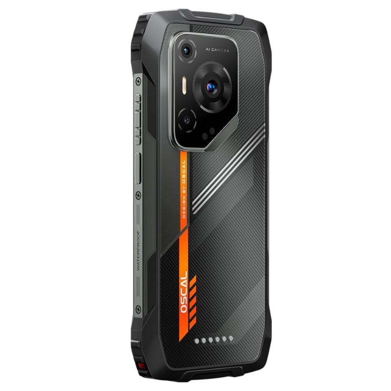 Oscal Pilot 3 5G 12GB/256GB Negro Rugged - vista trasera a 45 grados
