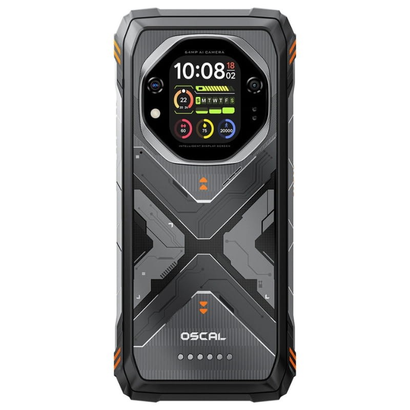 Oscal Tank 1 5G 12GB/256GB Naranja Rugged - vista trasera