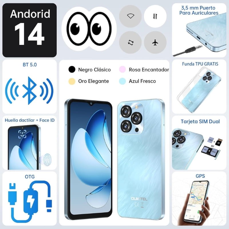 Oukitel C3 4GB/256GB Negro - aspectos destacados