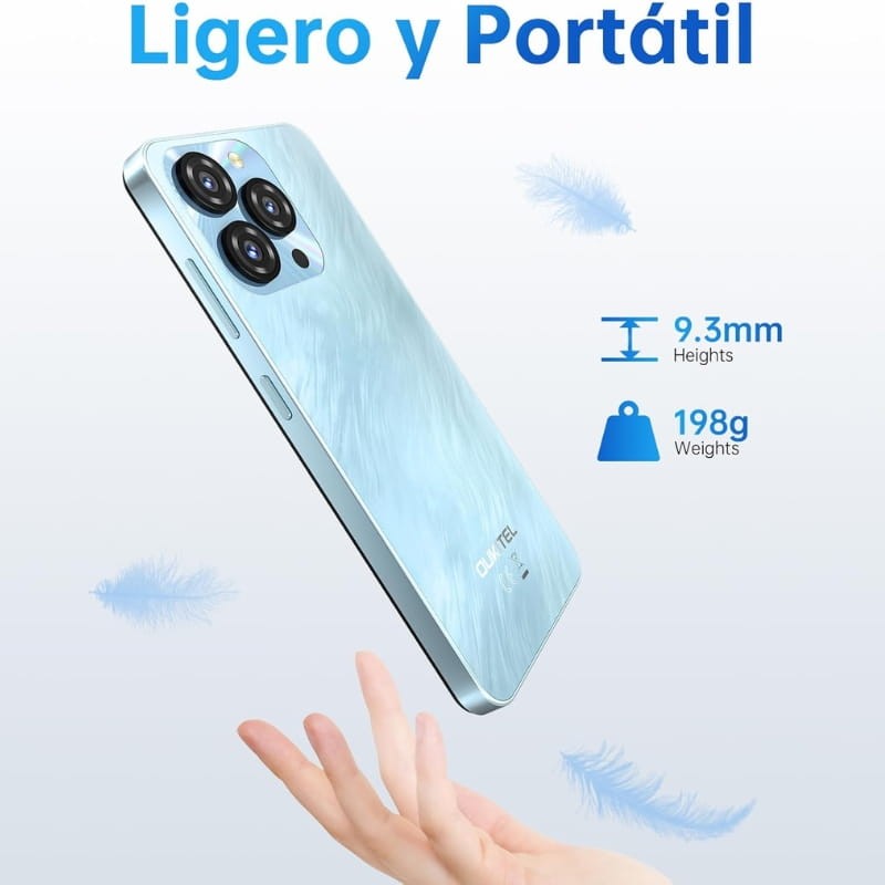 Oukitel C3 4GB/256GB Negro - diseño ligero