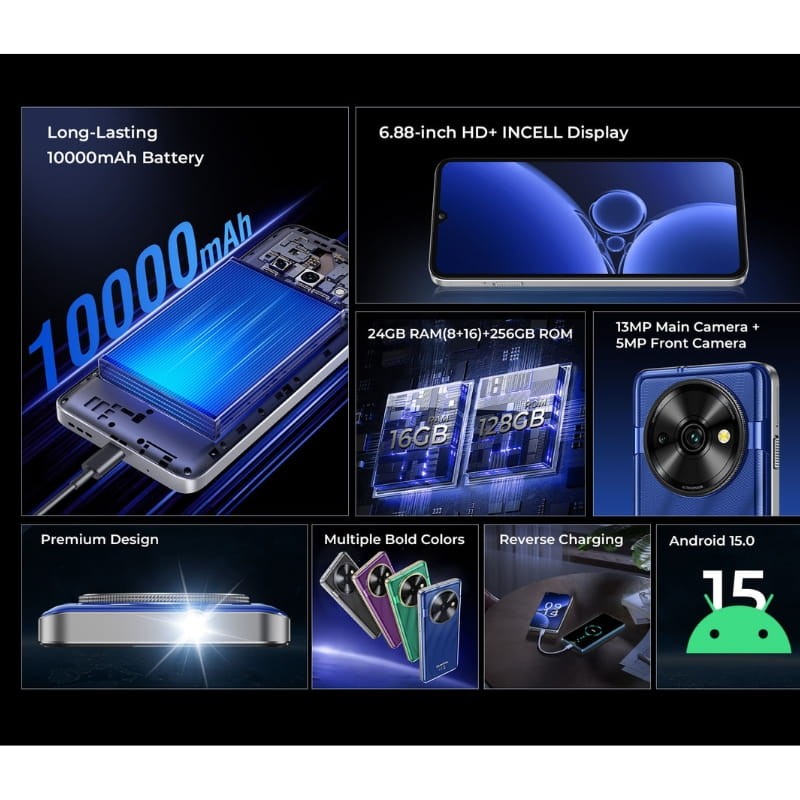 Oukitel C59 Pro 8GB/256GB Azul - funciones principales