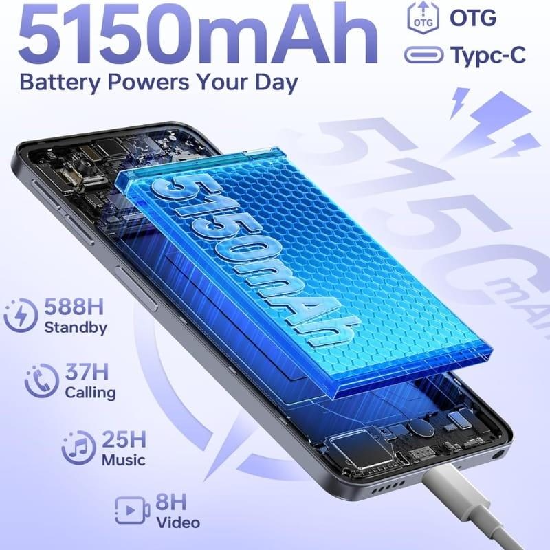 Oukitel C6 5G 8GB/256GB Dual SIM Dorado - batería