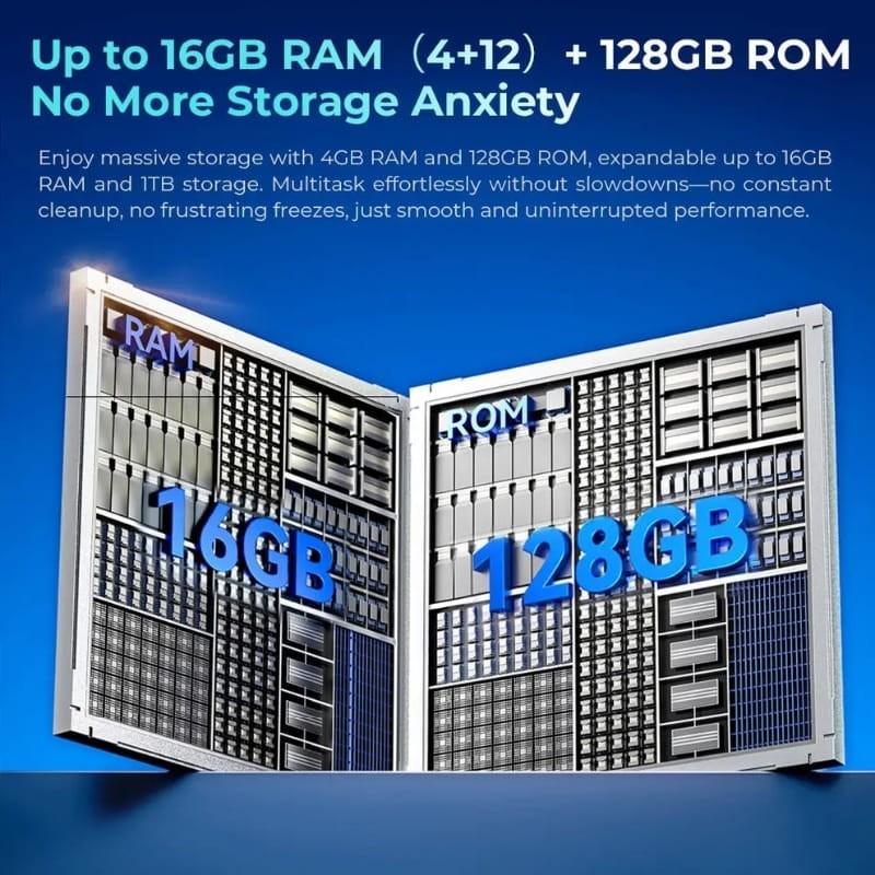 Oukitel C60 4Go/128Go Rouge - capacité de mémoire