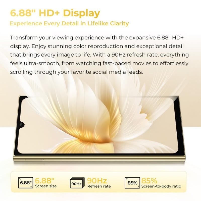 Oukitel C61 Pro 8GB/256GB Dourado - caraterísticas de visualização